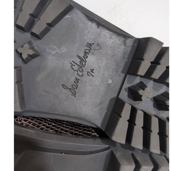 Sam Edelman Women's Brown Leather Eliana Lug Sole Slide Sandals 7.5 Brown - Picture 13 of 14